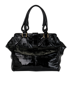 Studded Tote, Patent, Black, 040753, DB, 2*